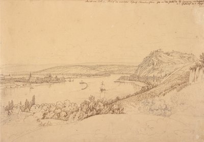 View of Ehrenbreitstein Fortress by Johann Adam Klein
